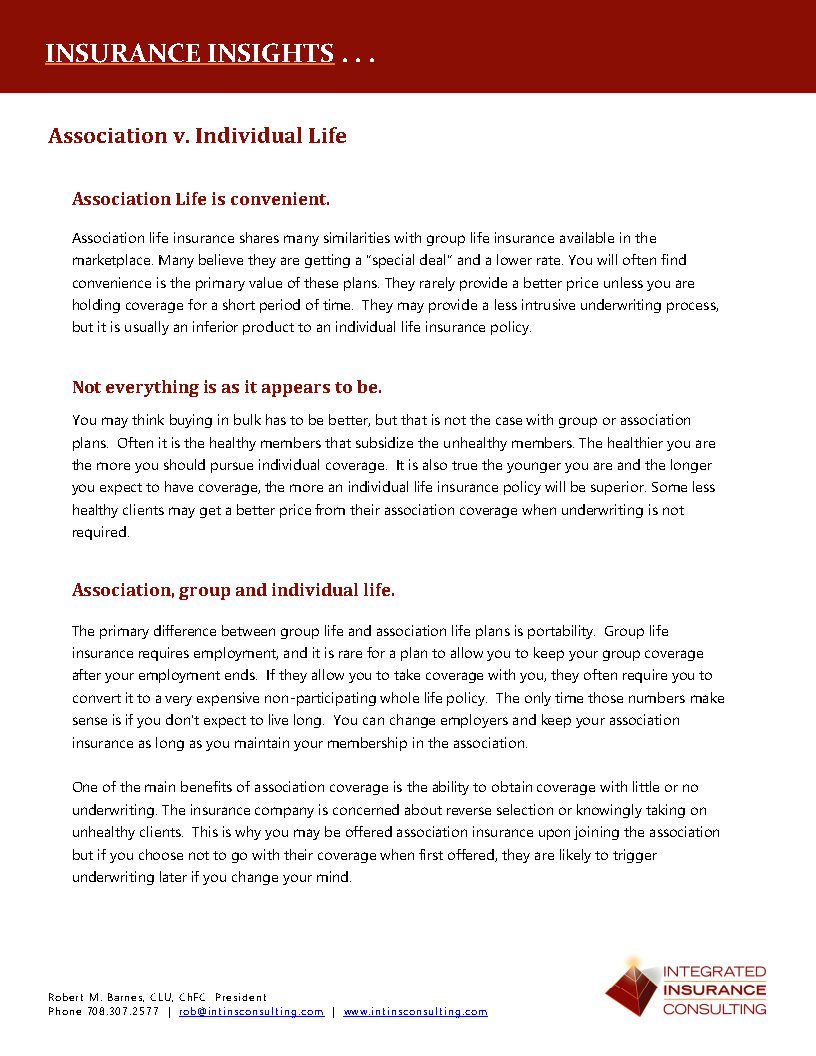 IIC_Association v. Individual Life_Page1